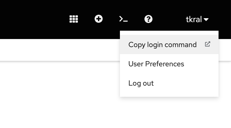 Copy login command